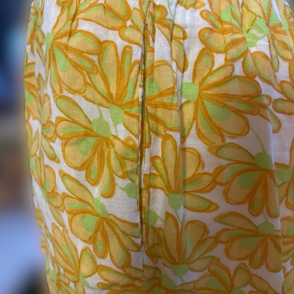 NWT Zara Floral Yellow Green Boho Shorts Matching Set Piece Size XL - Picture 5 of 7